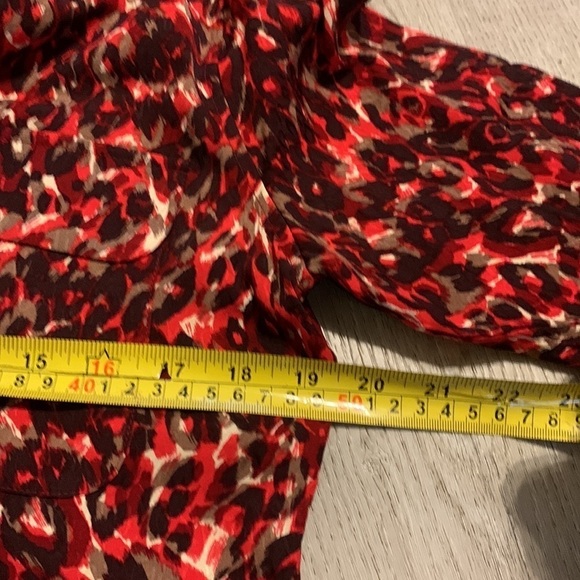 Equipment Slim Signature Blouse Merlot Multi size Small button‎ down shirt red - Picture 14 of 16